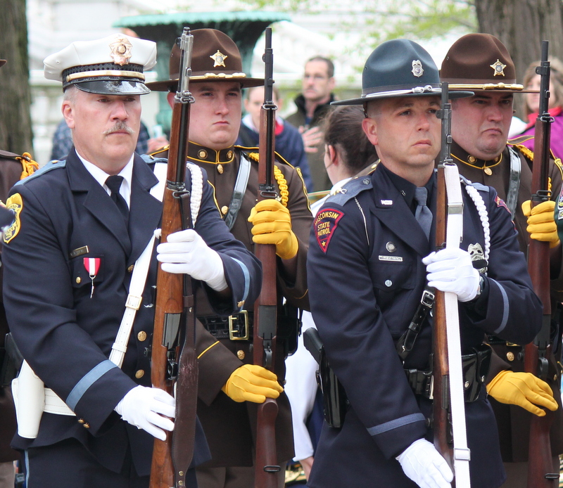 Dead Police Honored Outside State Capitol - WPR