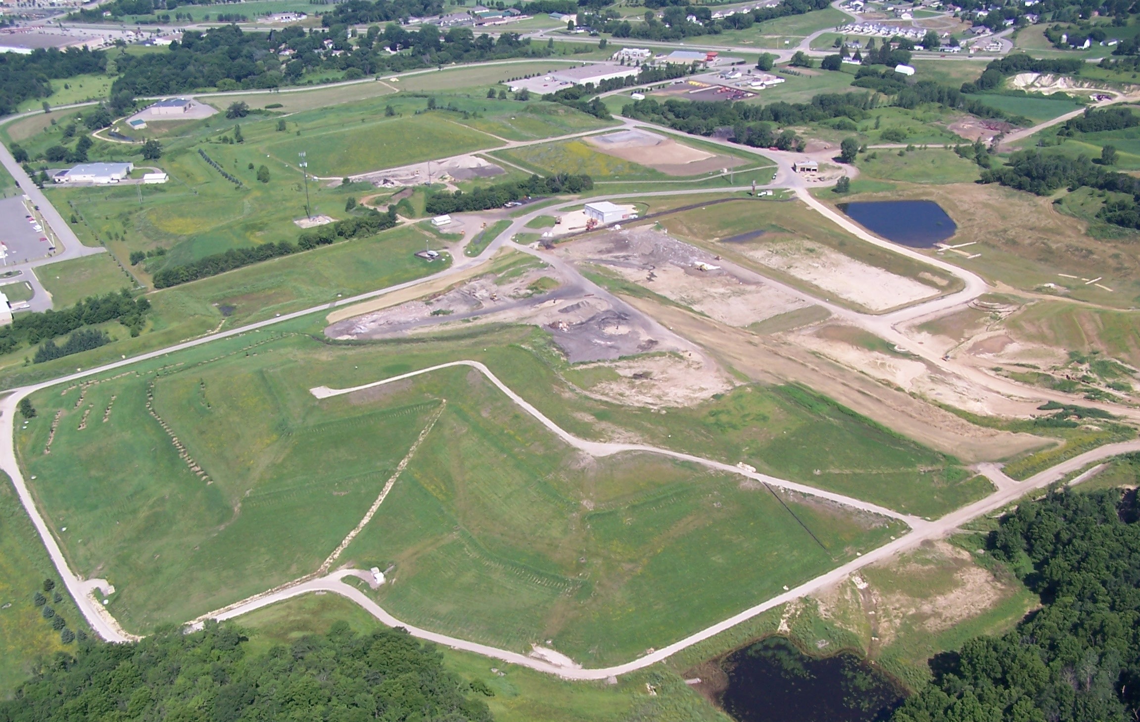 Aerial photo of La Crosse County landfill