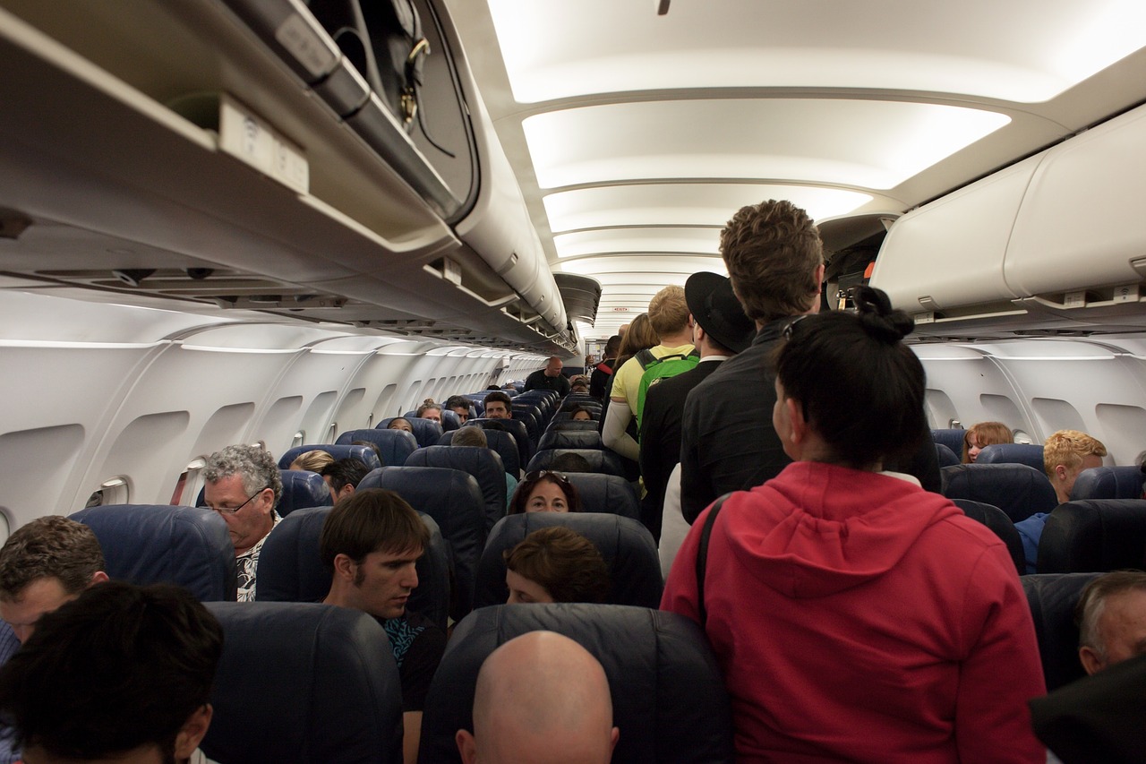 Passengers in plane