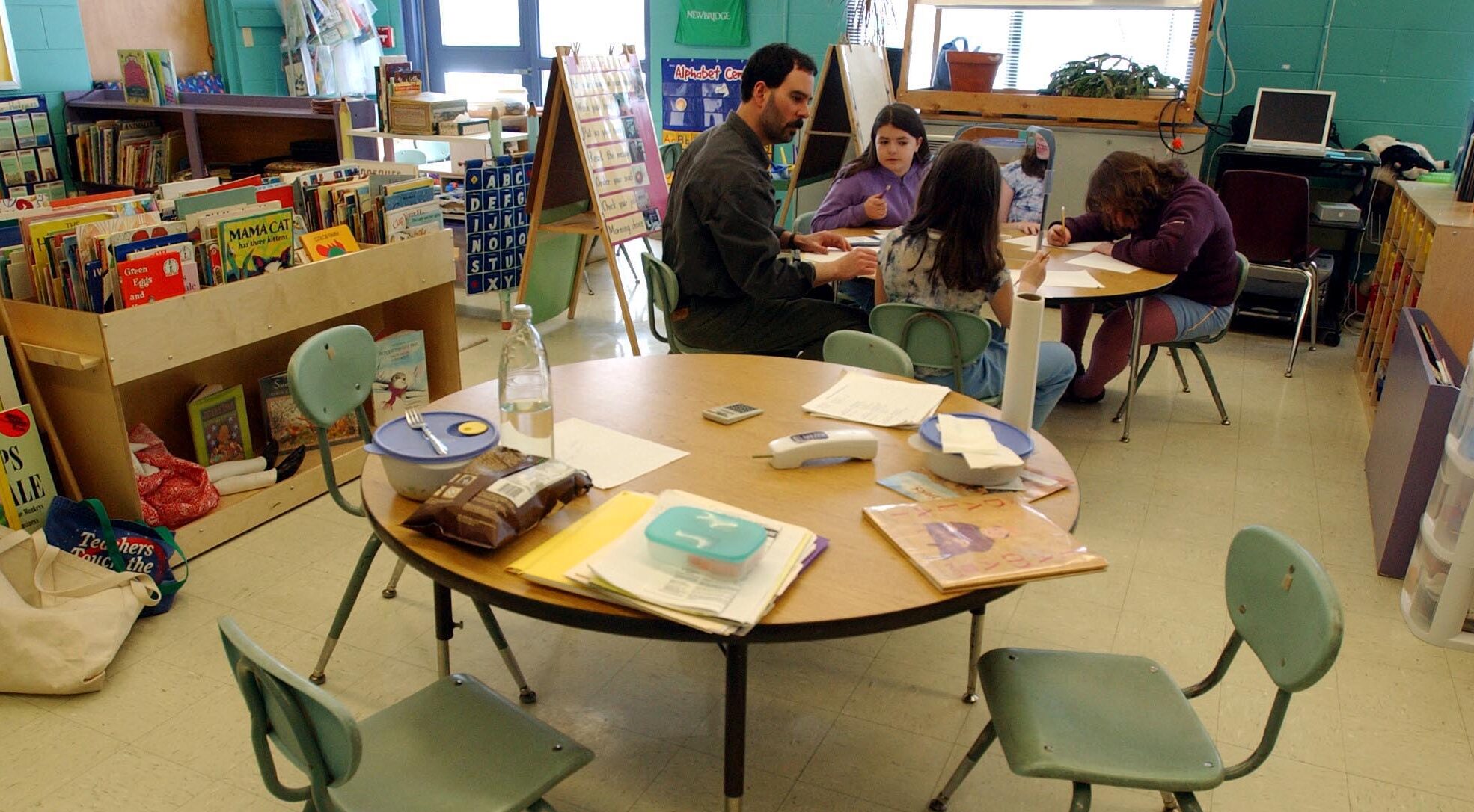 Teacher and children in classroom