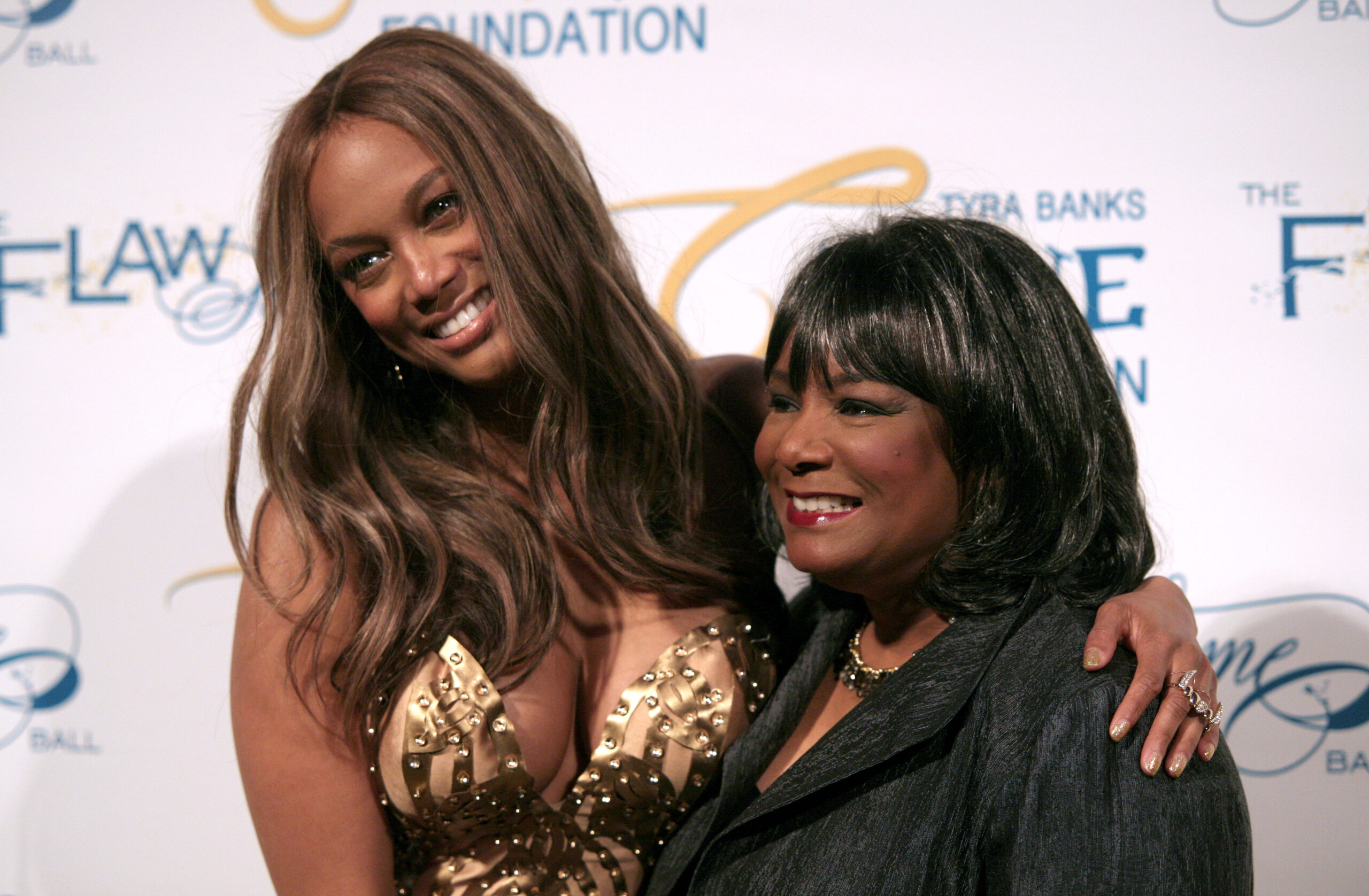 Television personality and fashion model, Tyra Banks, left, and her mother Carolyn London,