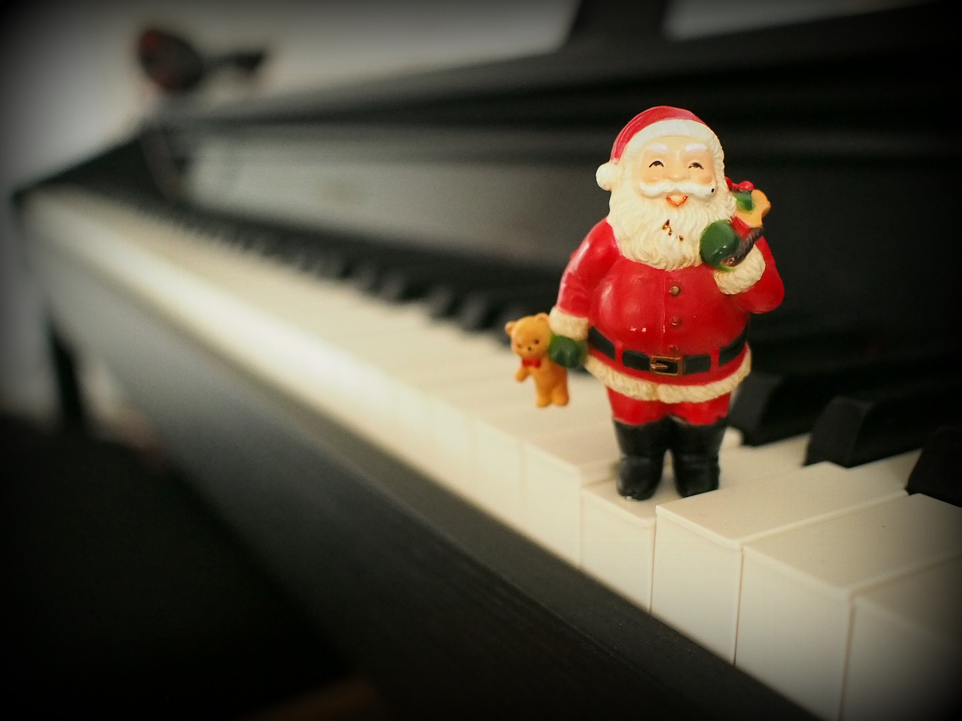 toy Santa on keyboard