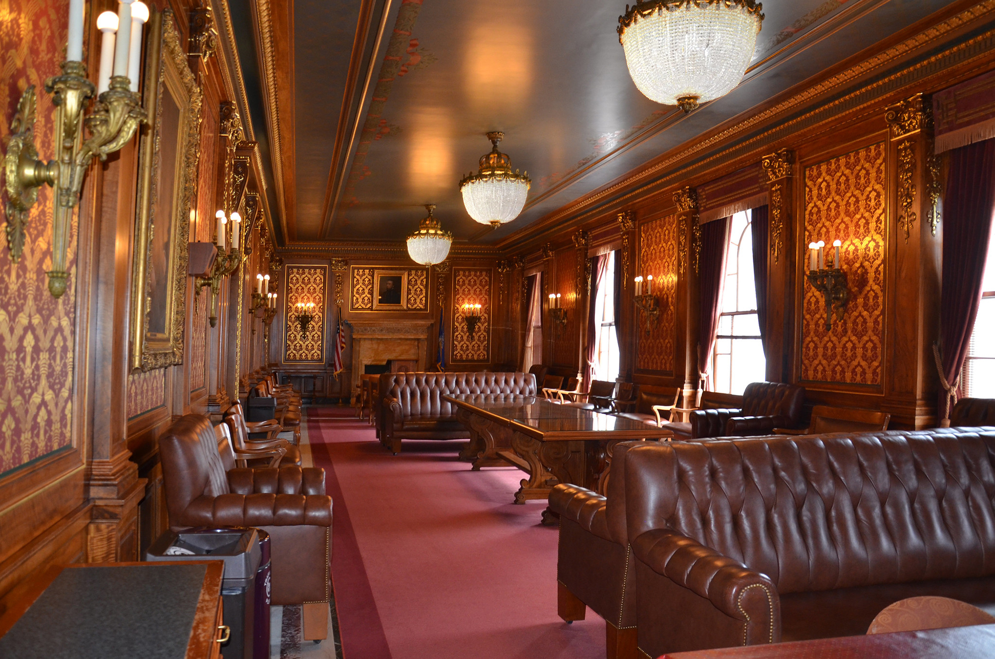 Parlor adjacent to the Assembly Chamber in the Wisconsin State Capitol.