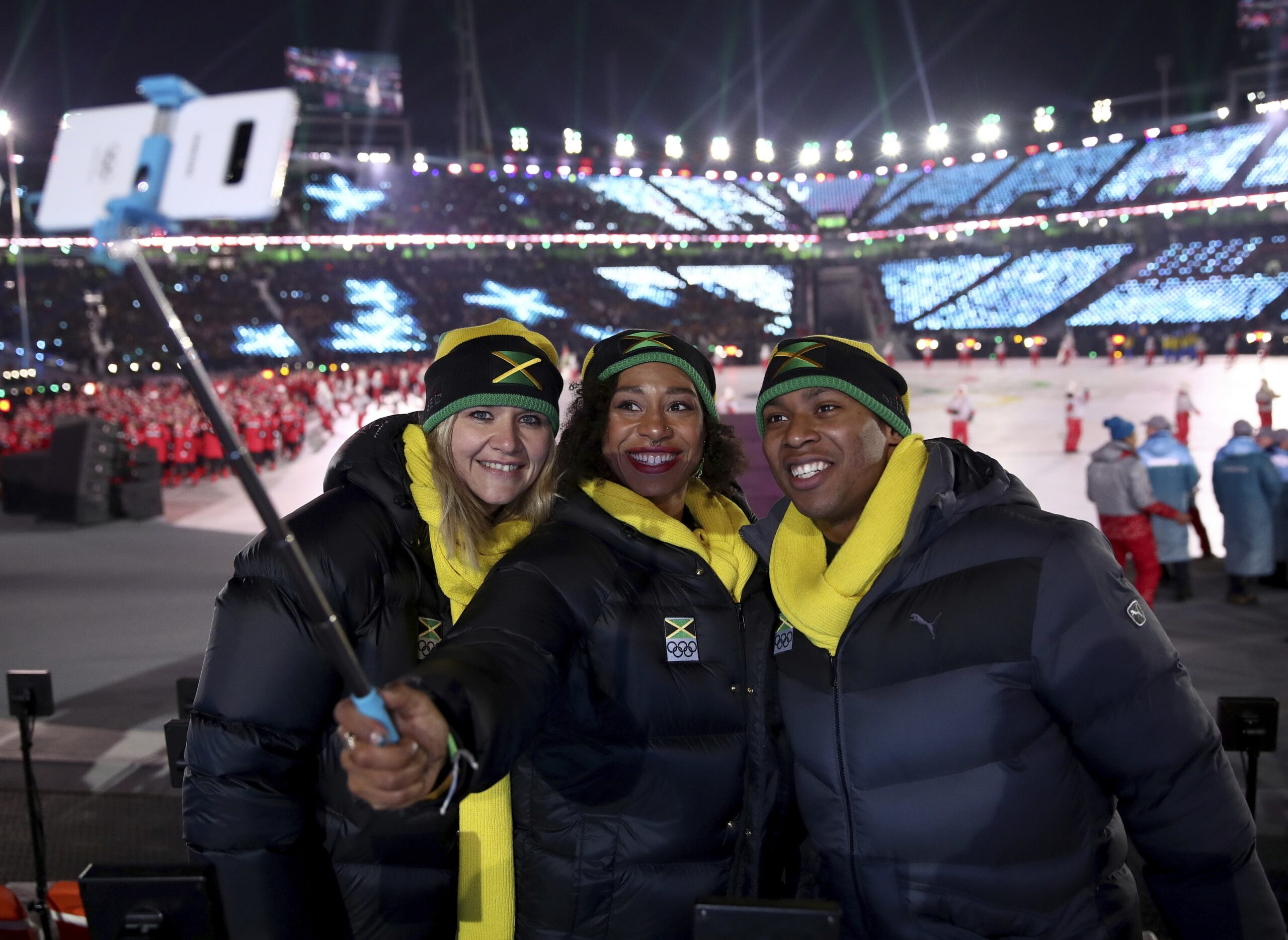 Jamaica Athletes Selfie Olympics Social Media Pyeong Chang
