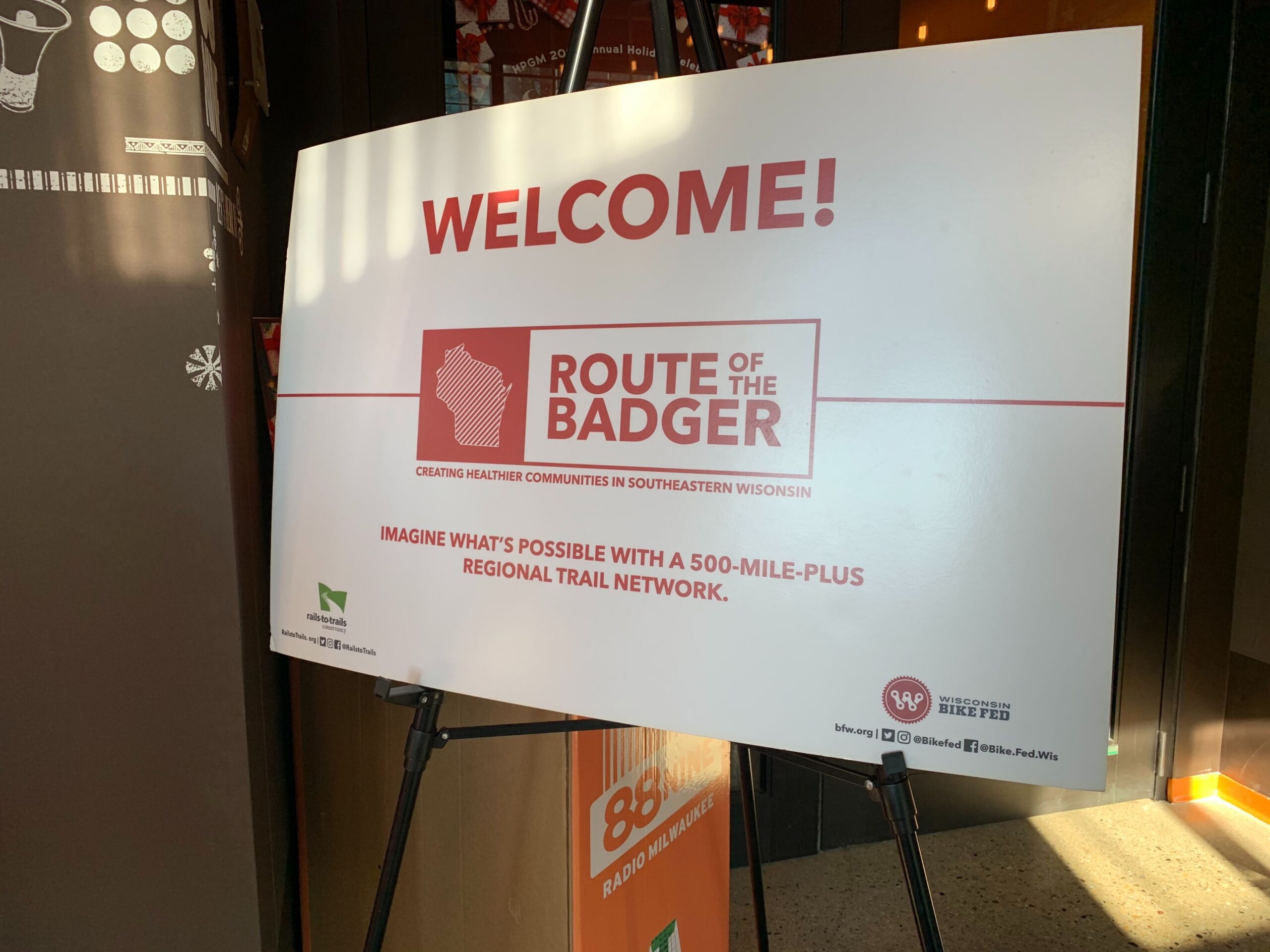 The Route of the Badger sign