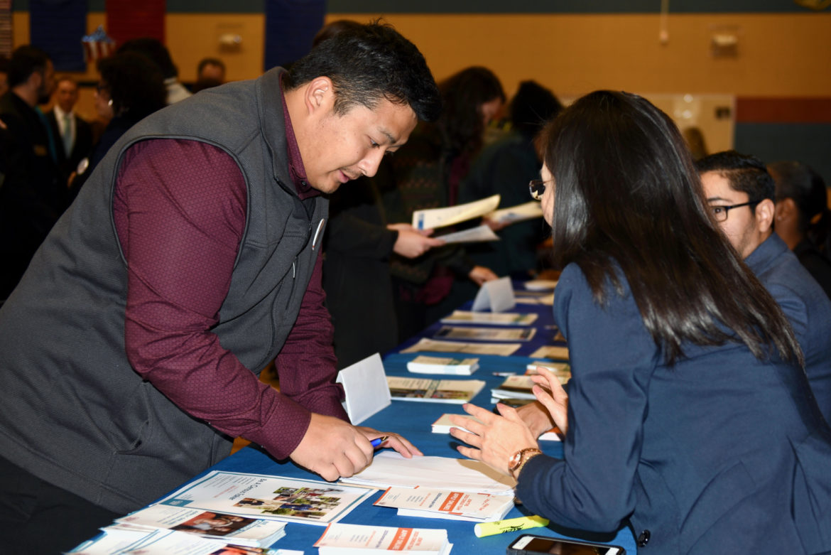 A man looks at information about the census on Oct. 28, 2019 at Journey House