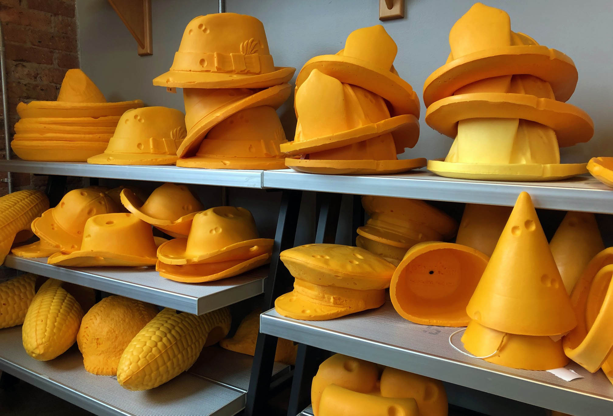 Different types of finished cheeseheads