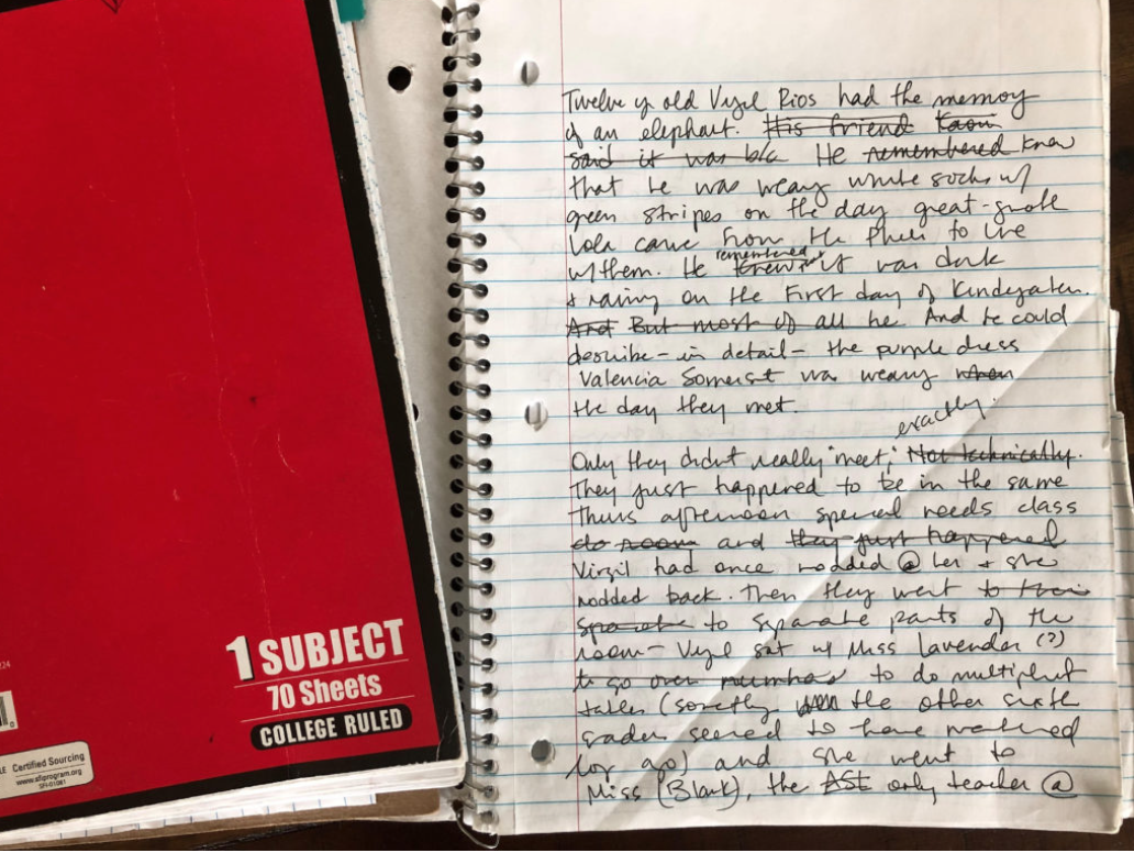One of Erin Entrada Kelly's notebooks