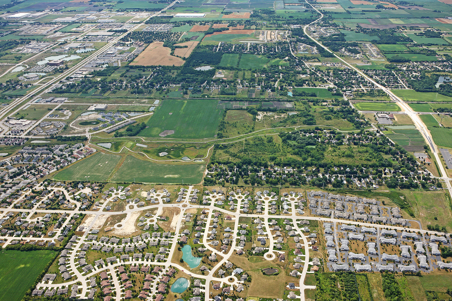 Aerial image of the Village of Mount Pleasant