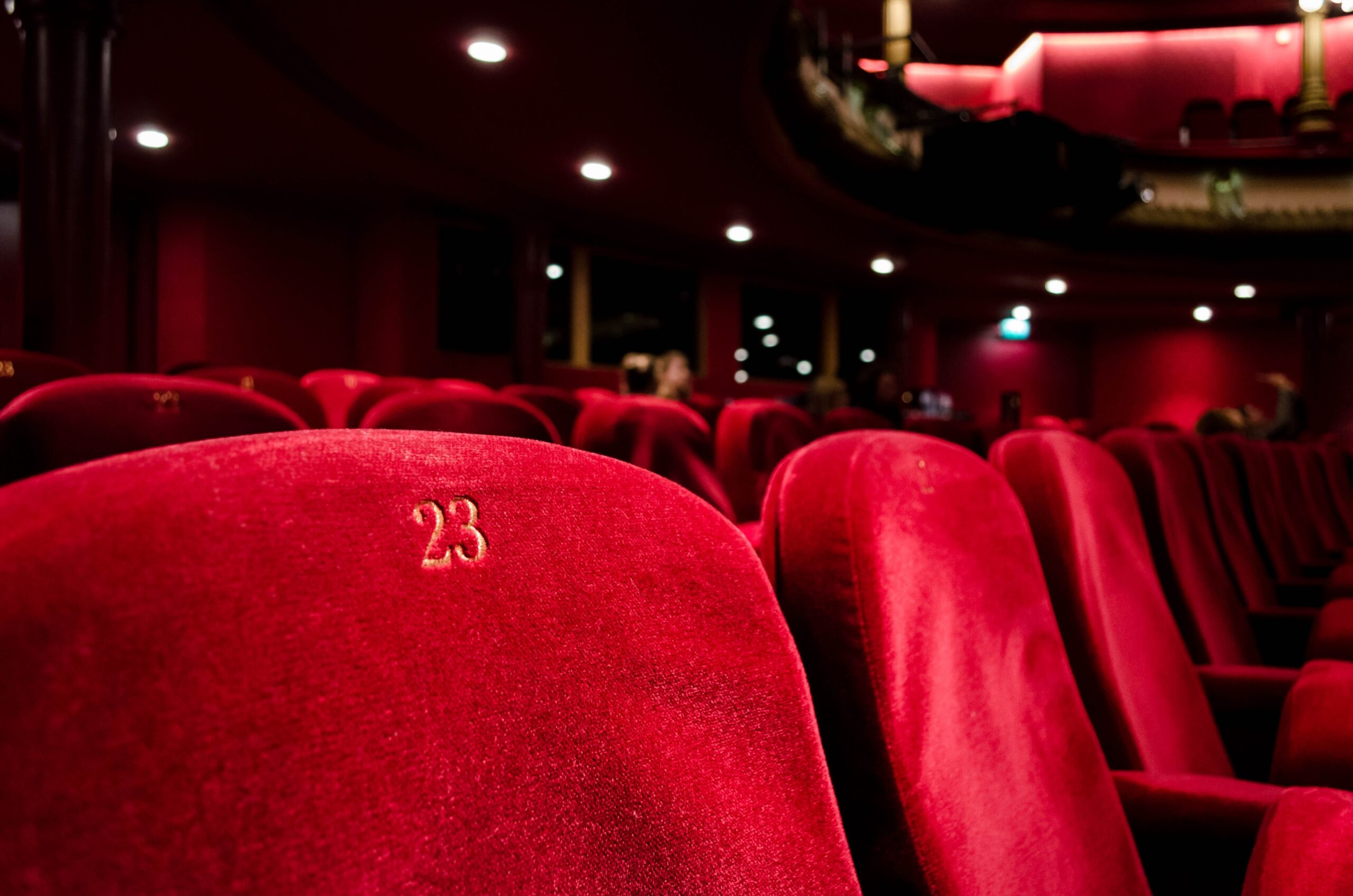 Red velvet movie theater seats