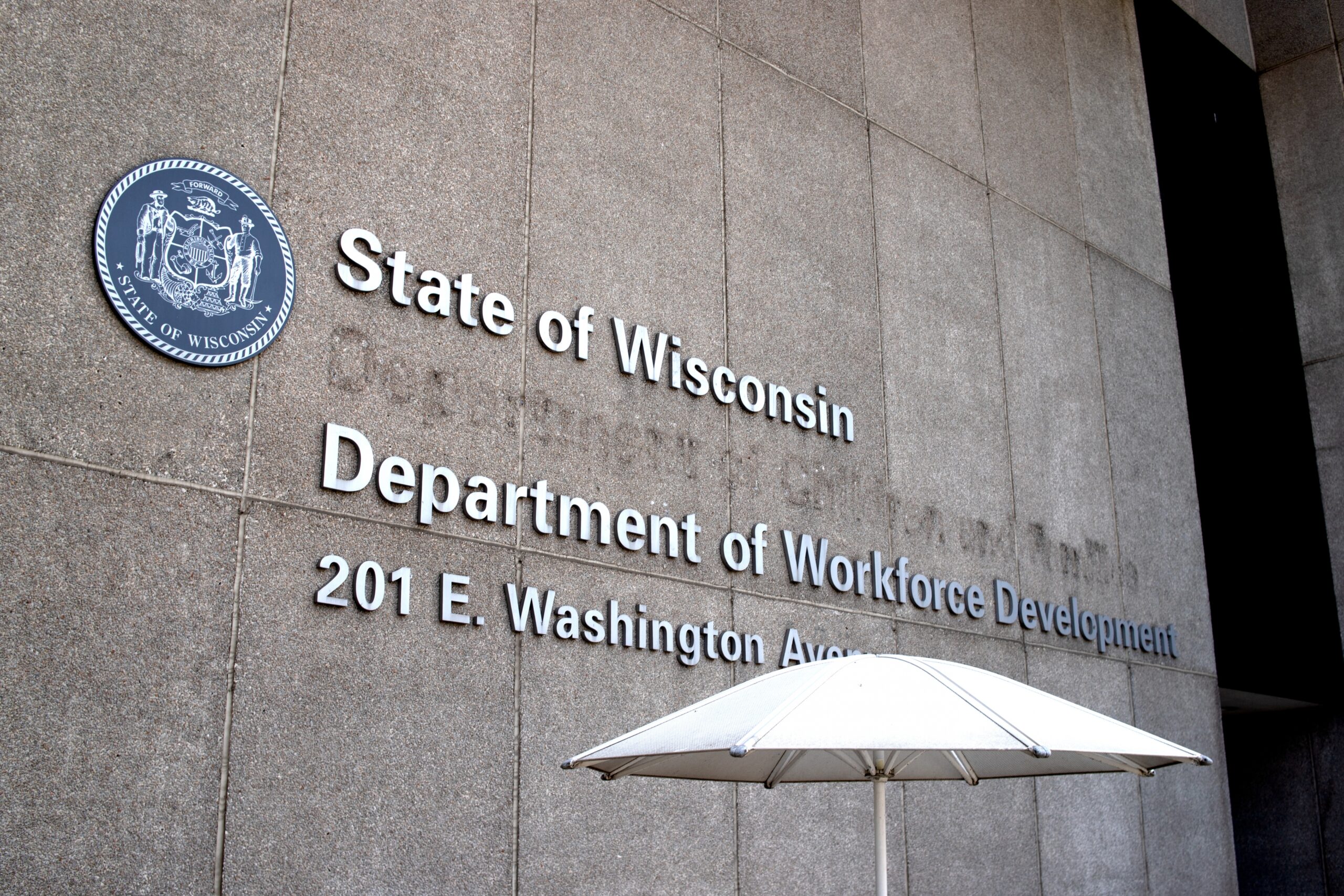 Outside the State of Wisconsin Department of Workforce Development building
