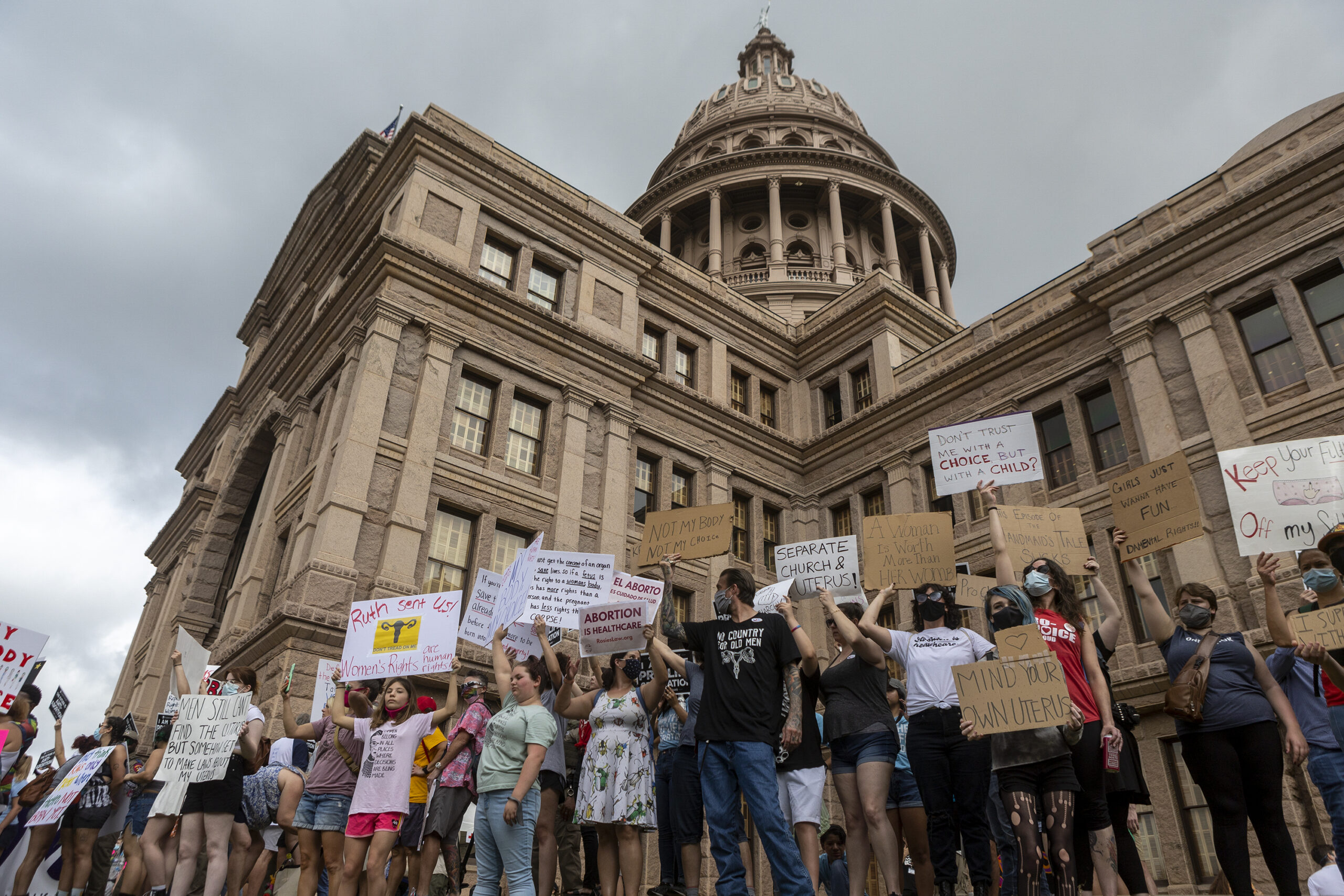 Women's March ATX rally, Saturday, Oct., 2, 2021, at the Texas State Capitol