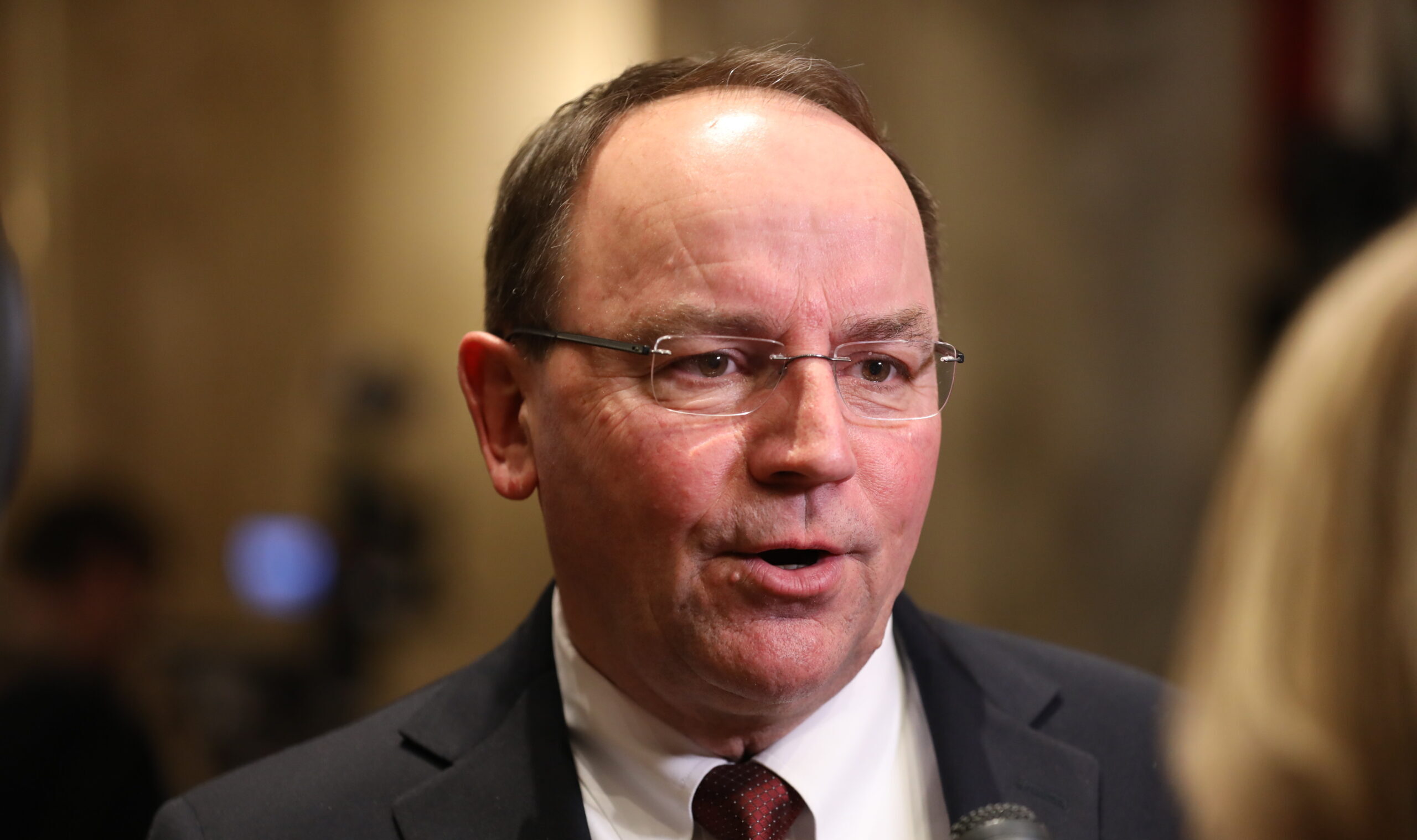 Rep. Tom Tiffany, R-Hazelhurst, at Gov. Tony Evers' first State of the State address