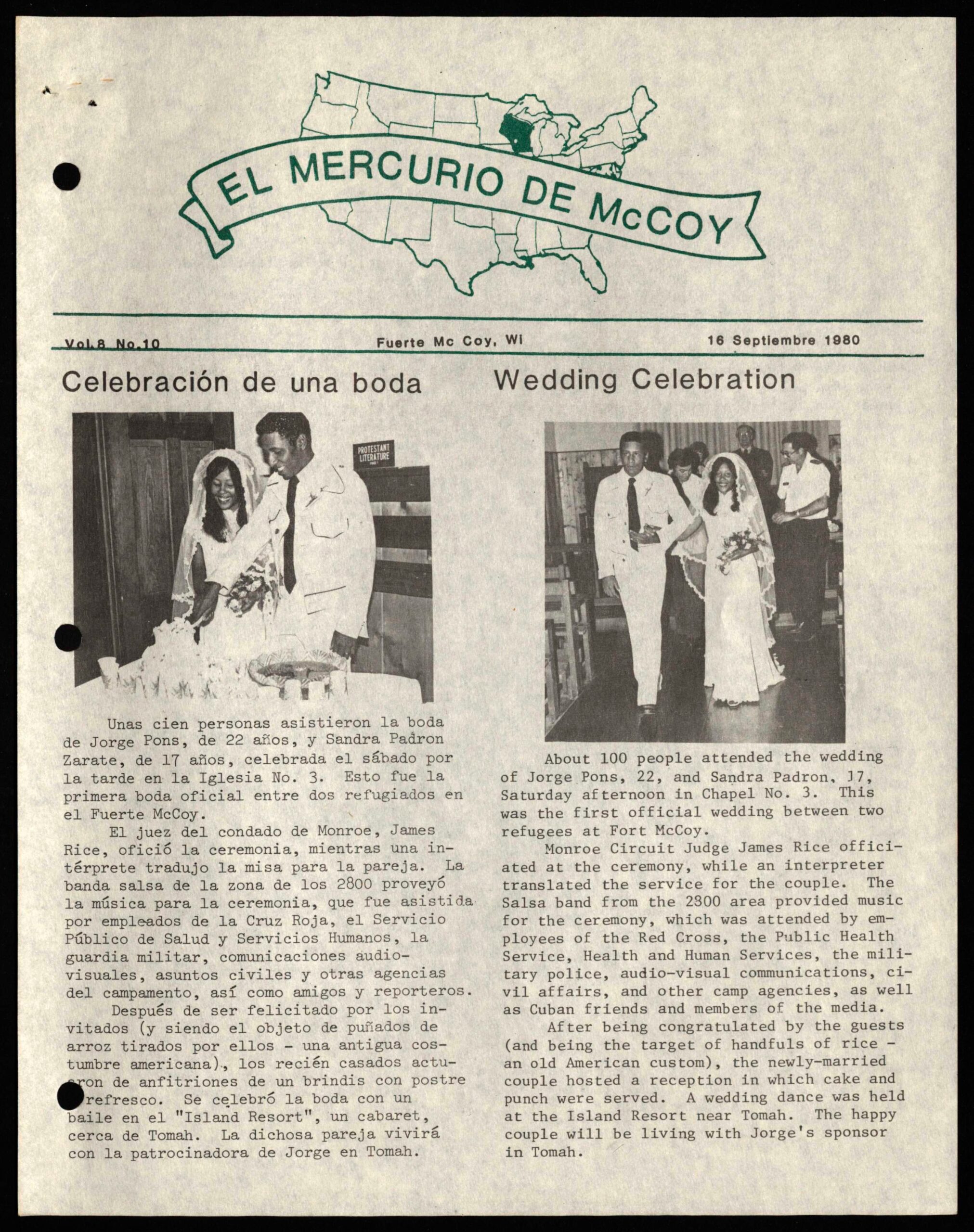 Front page of El Mercurio
