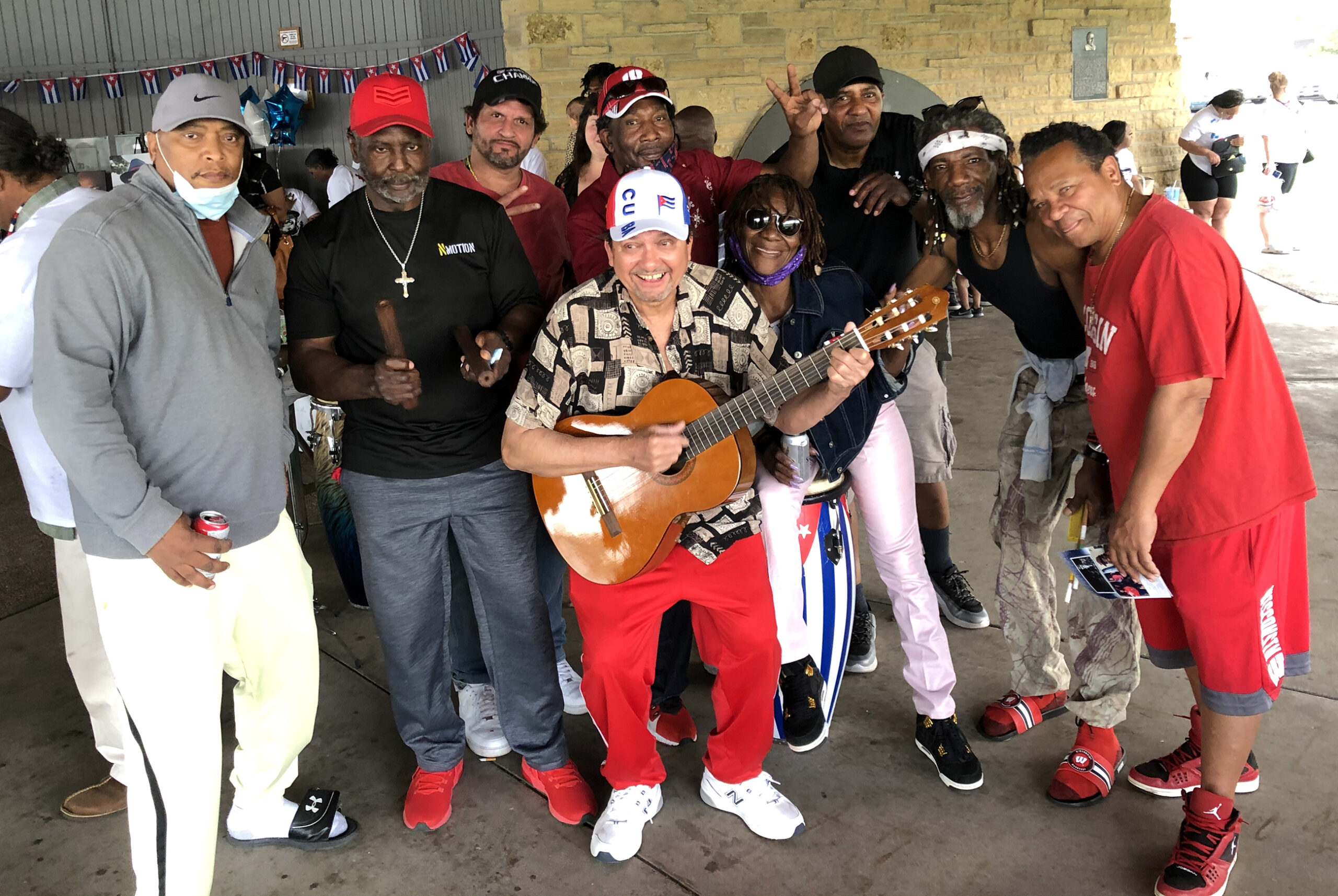 Wisconsin Cubans gather at Brittingham Park in Madison and play music