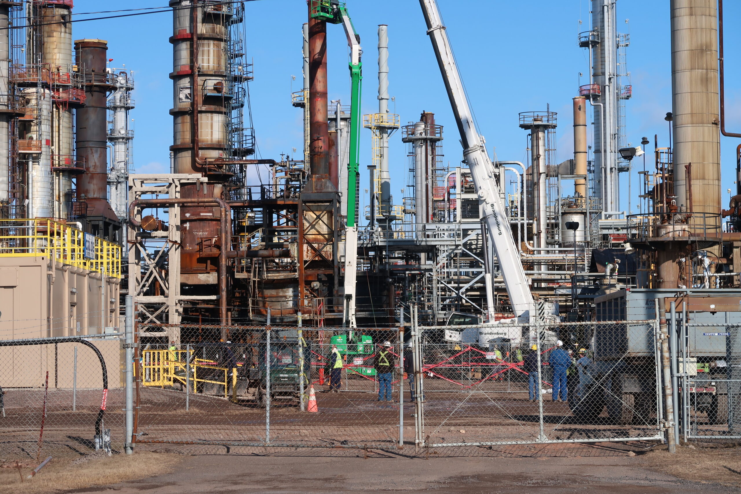 Demolition and cleanup efforts are ongoing at the Husky Energy oil refinery