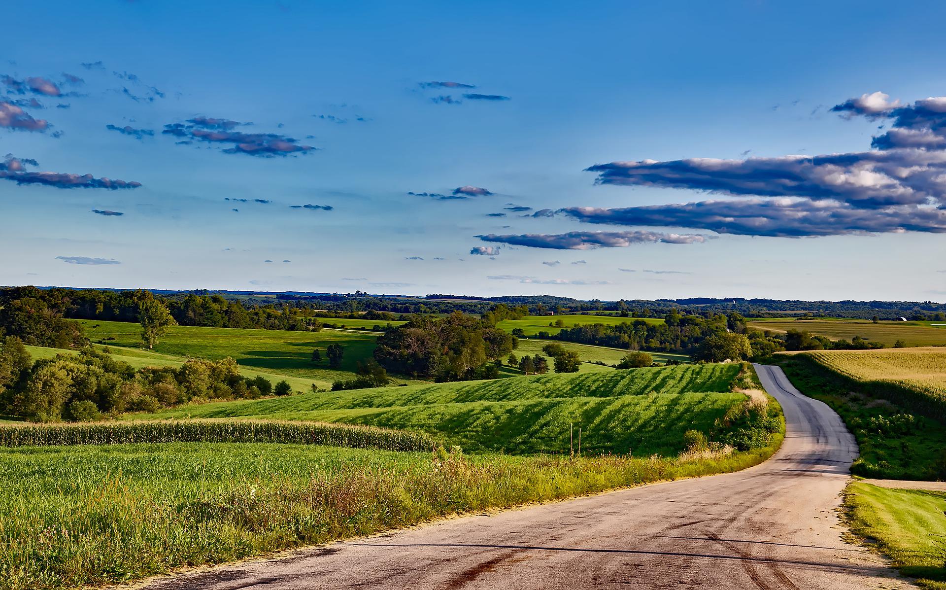Rural landscape in Wisconsin.