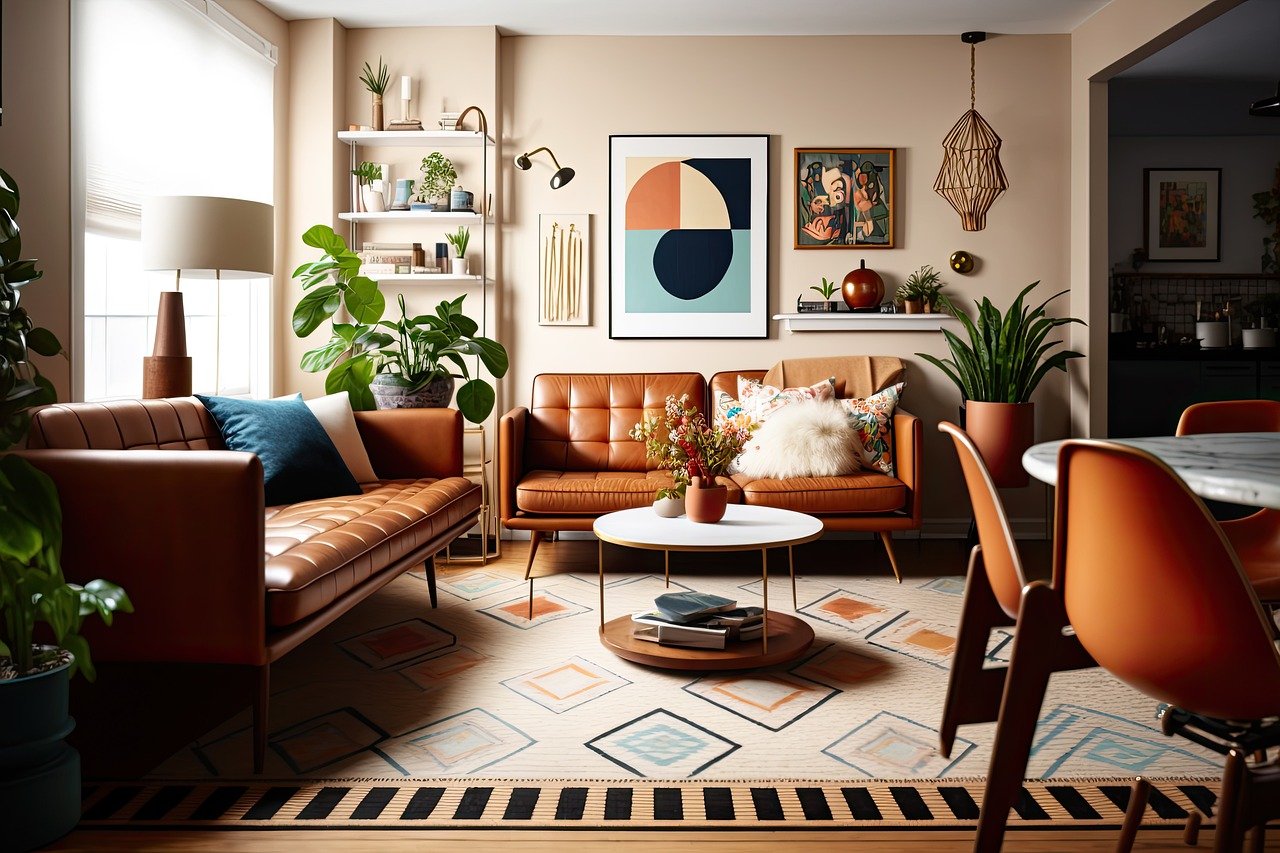 Mid-Century Modern living room.