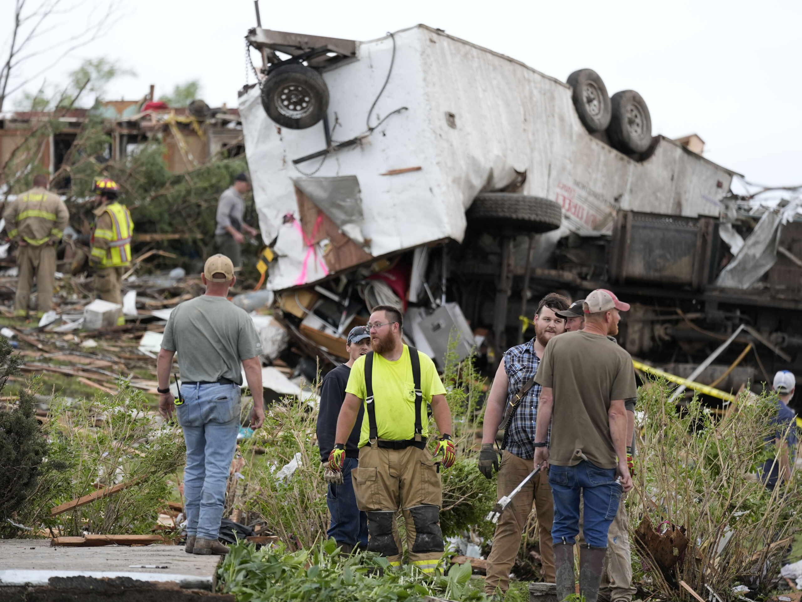 A tornado devastates an Iowa town and kills multiple people, authorities say