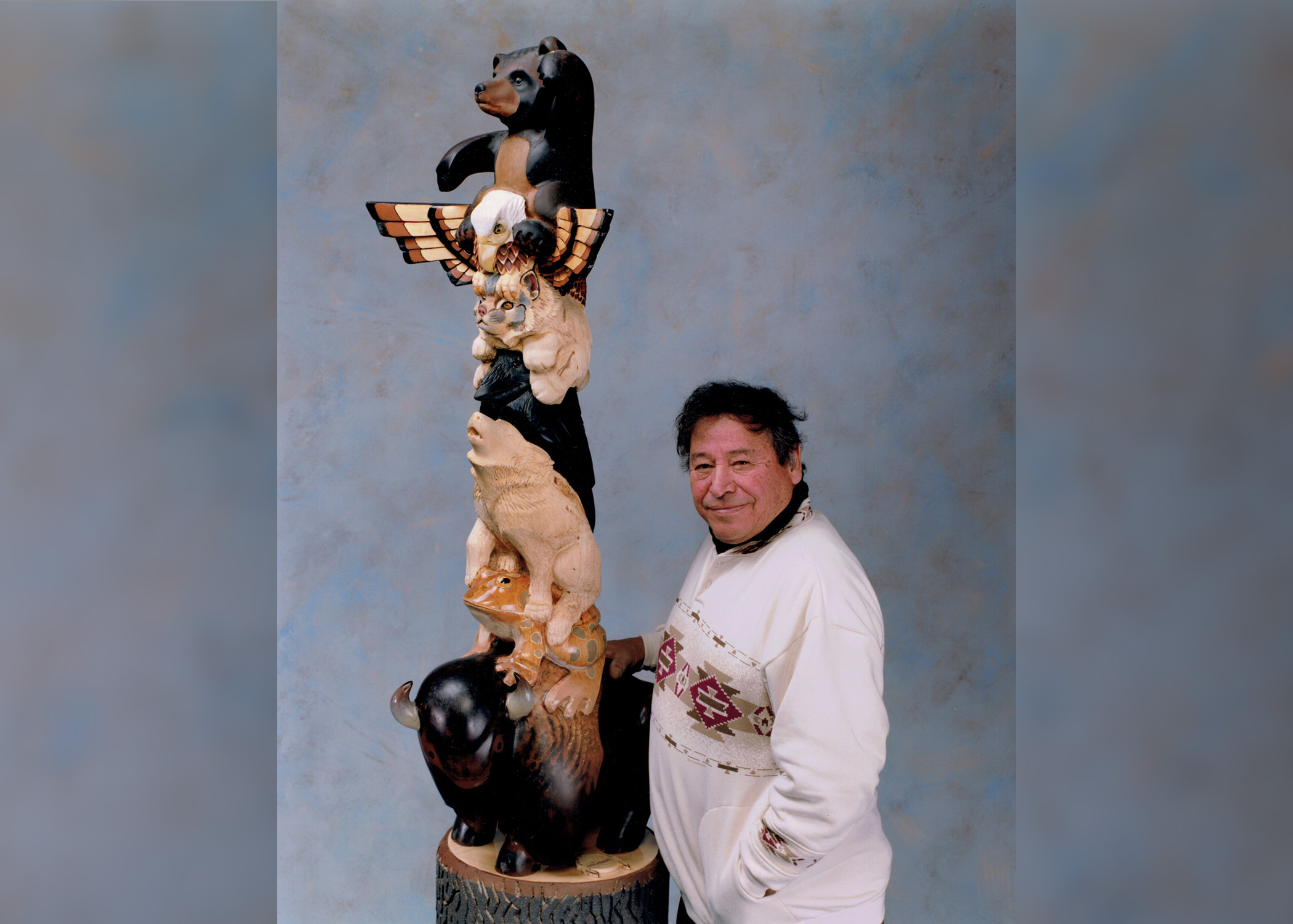 Artist Harry Whitehorse honored with new wood sculpture festival in Monona