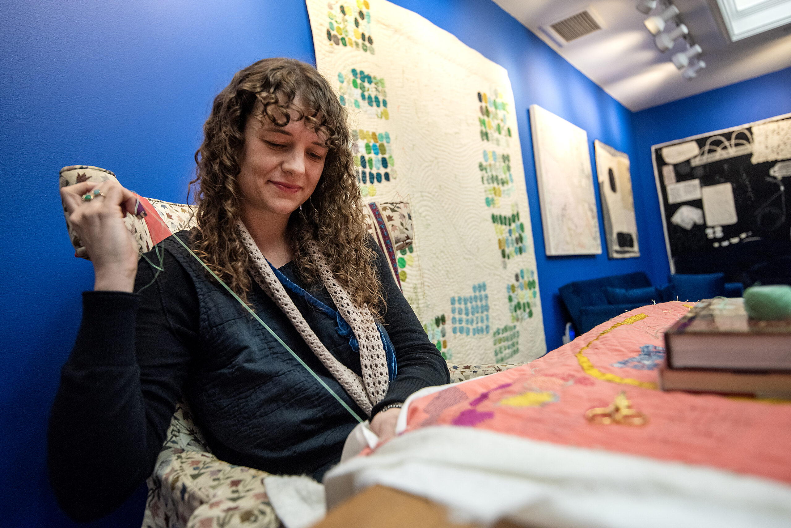 Telling stories and casting spells: Pfister Hotel’s Artist in Residence Heidi Parkes on her diary quilts