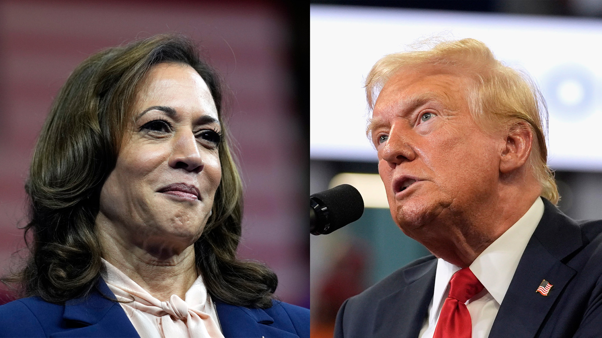 Democratic presidential nominee Vice President Kamala Harris and Republican presidential candidate and former President Donald Trump