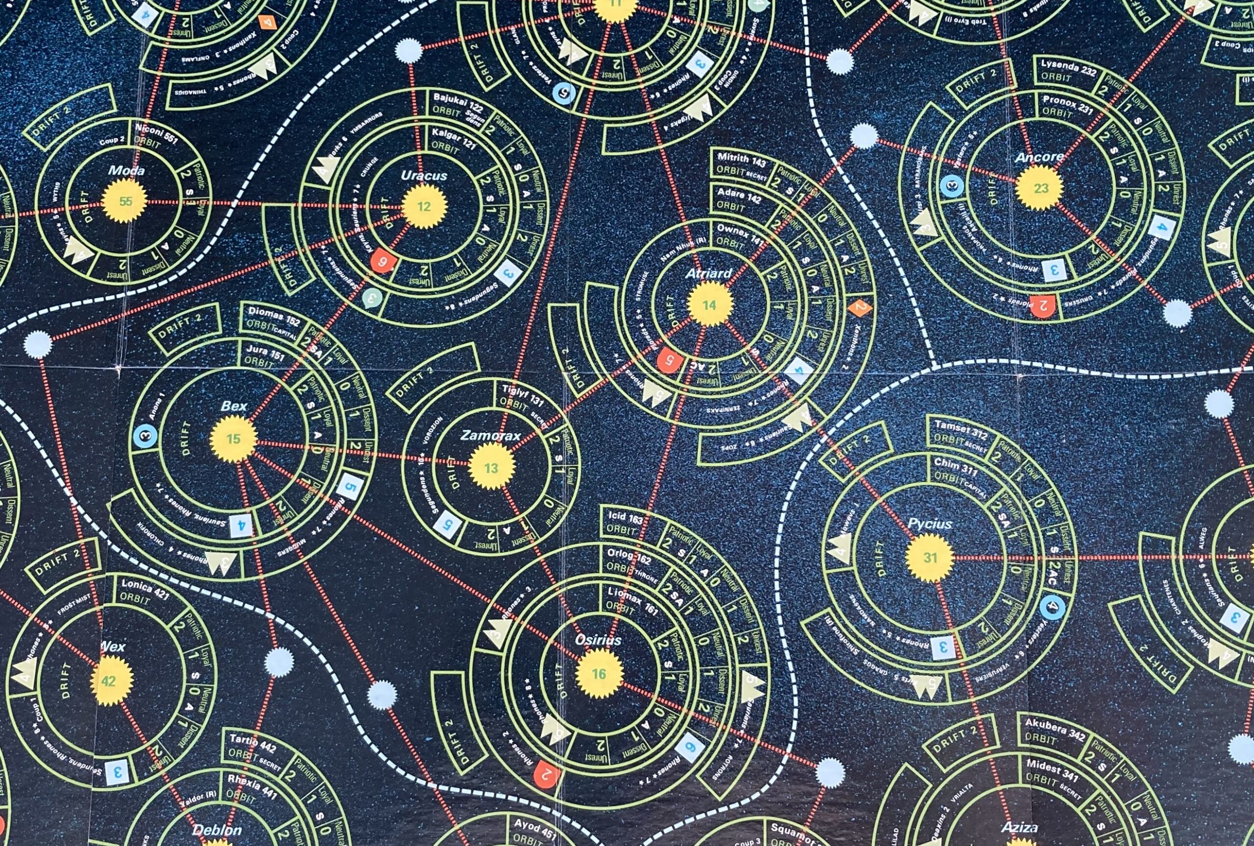 Map from the board game Freedom in the Galaxy