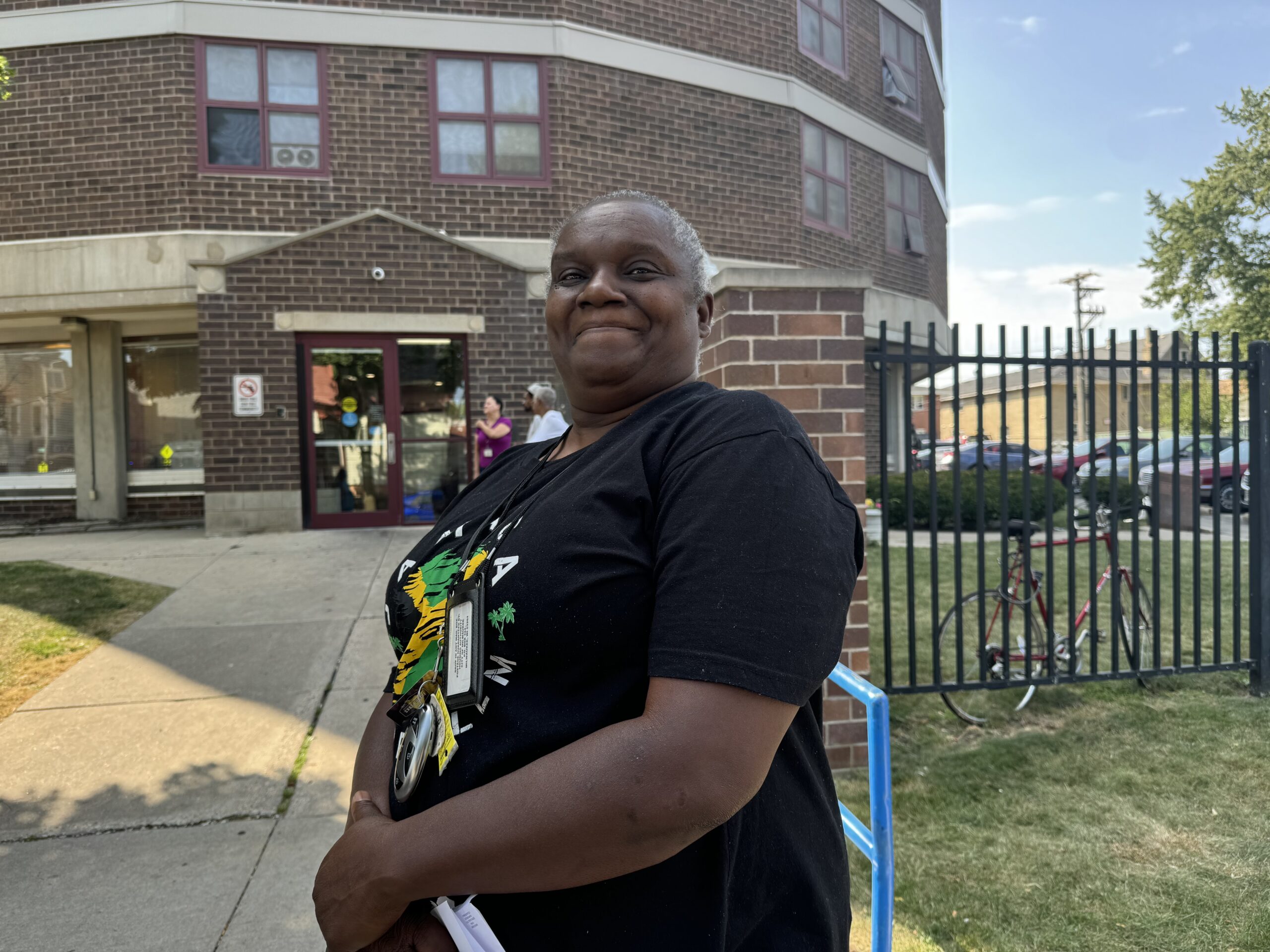 Michelle Johnson is a resident of Mitchell Court in Milwaukee. She plans to vote for Vice President Kamala Harris on Nov. 5, 2024. 