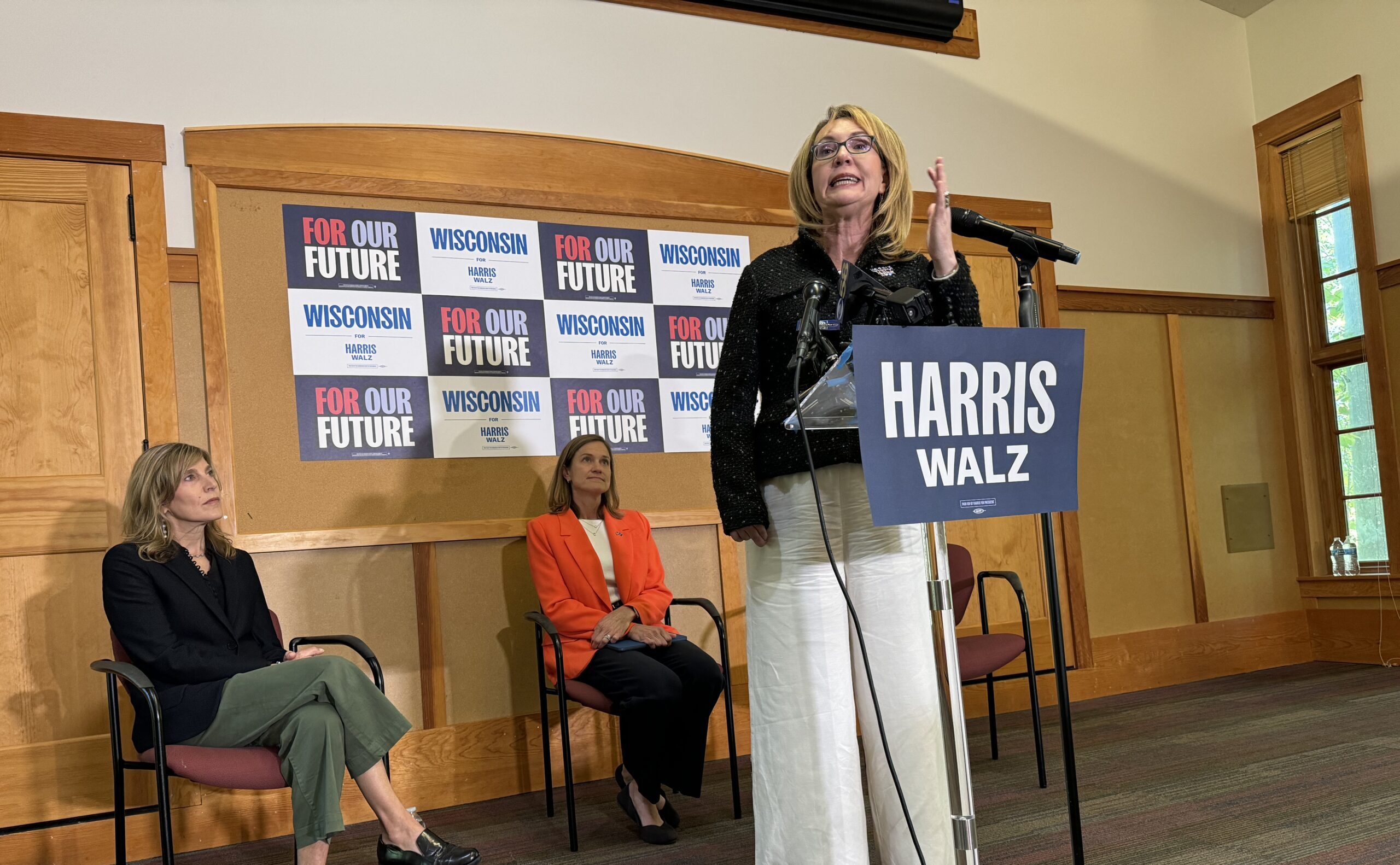 Former US Rep. Gabrielle Giffords is latest of several national figures to campaign for Harris in Wisconsin