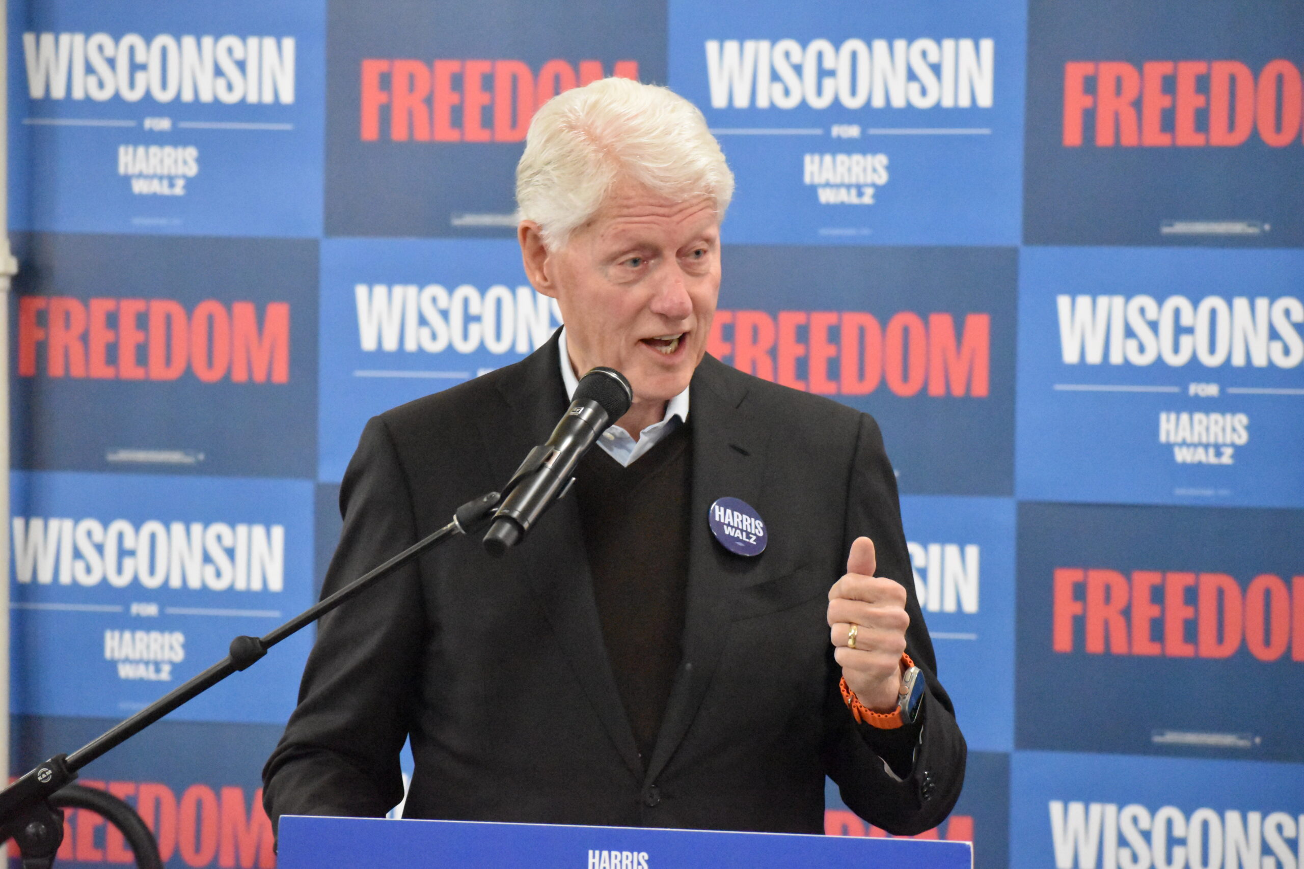 Bill Clinton stumps for Kamala Harris in Oshkosh