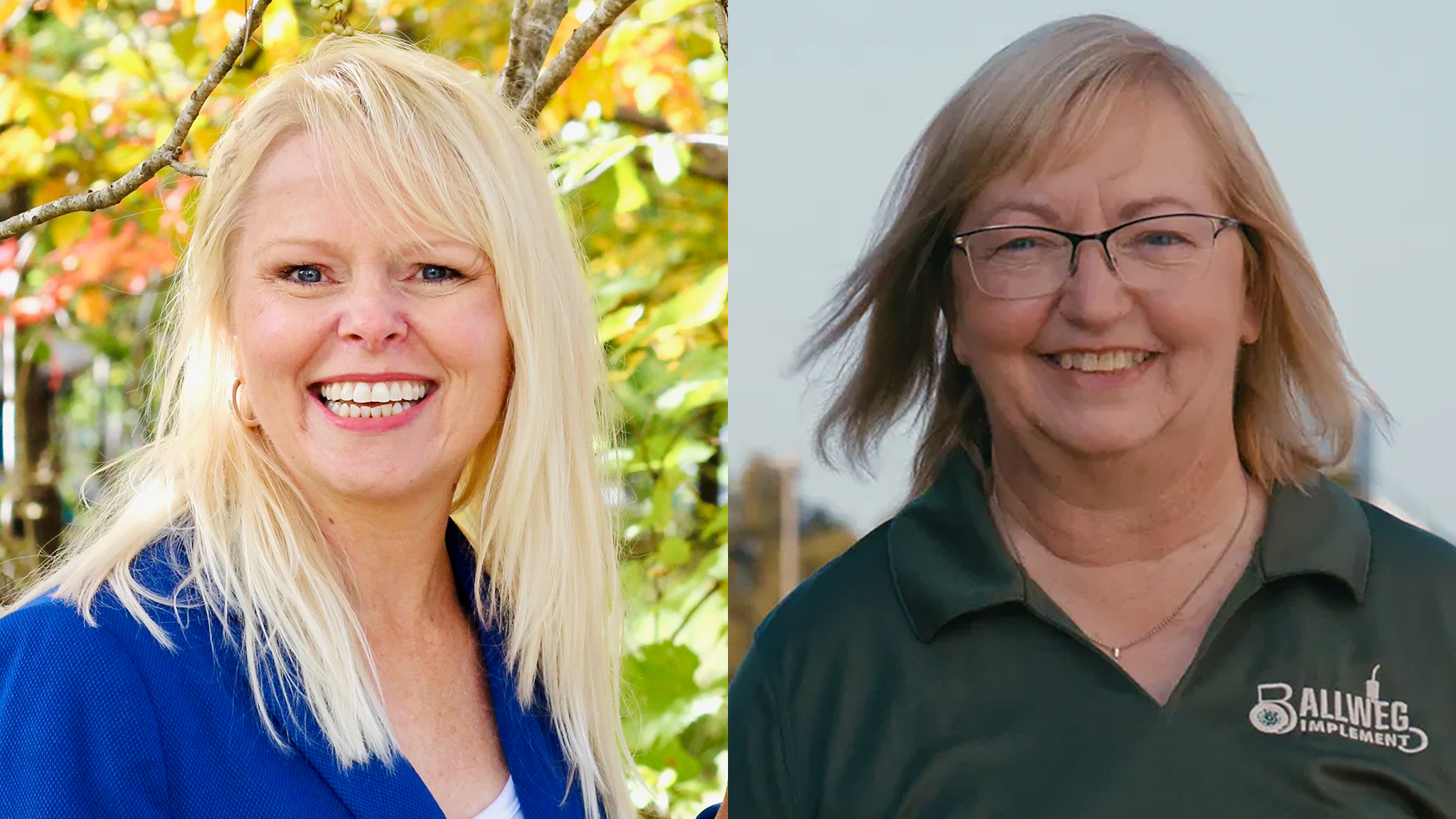 Democrat Sarah Keyeski, left, and Republican incumbent Joan Ballweg, right.