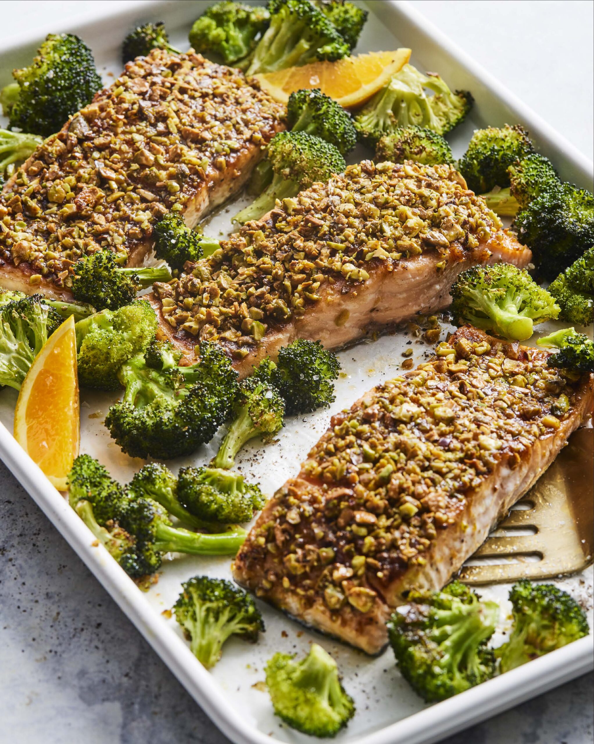 Recipe: Sheet pan honey orange pistachio salmon