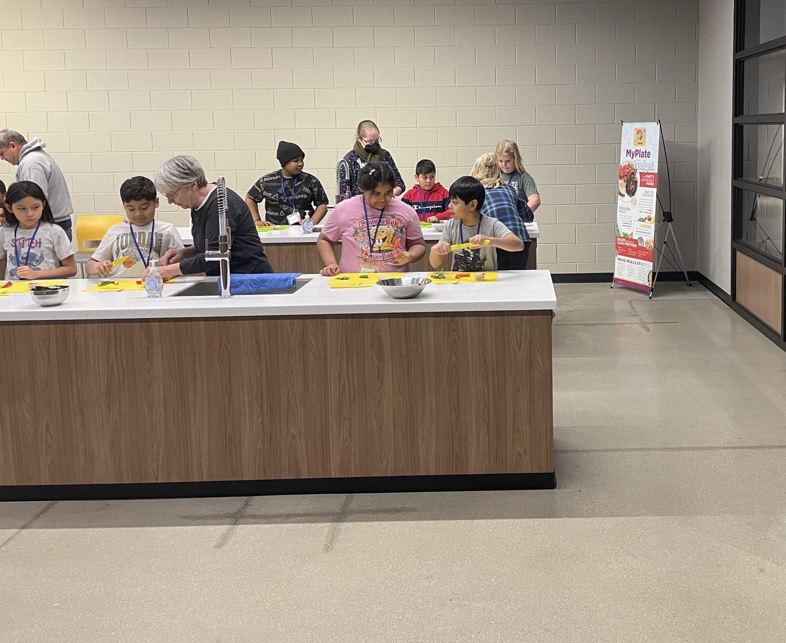 Schoolchildren learn about nutrition at Hunger Task Force