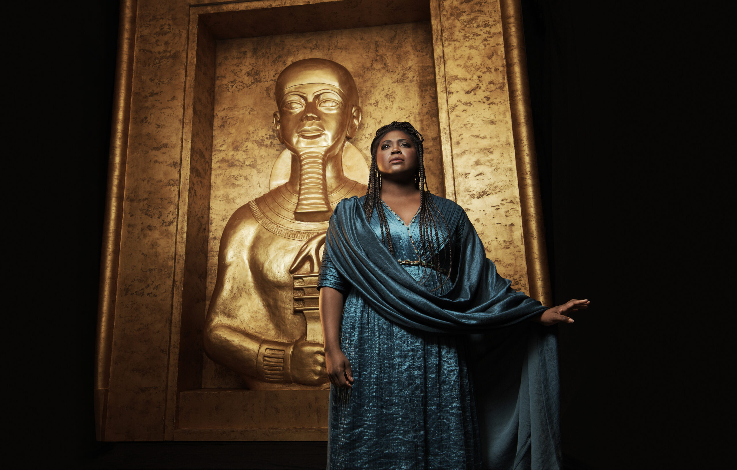 Angel Blue in the title role with the Metropolitan Opera's production of Verdi's "Aida."