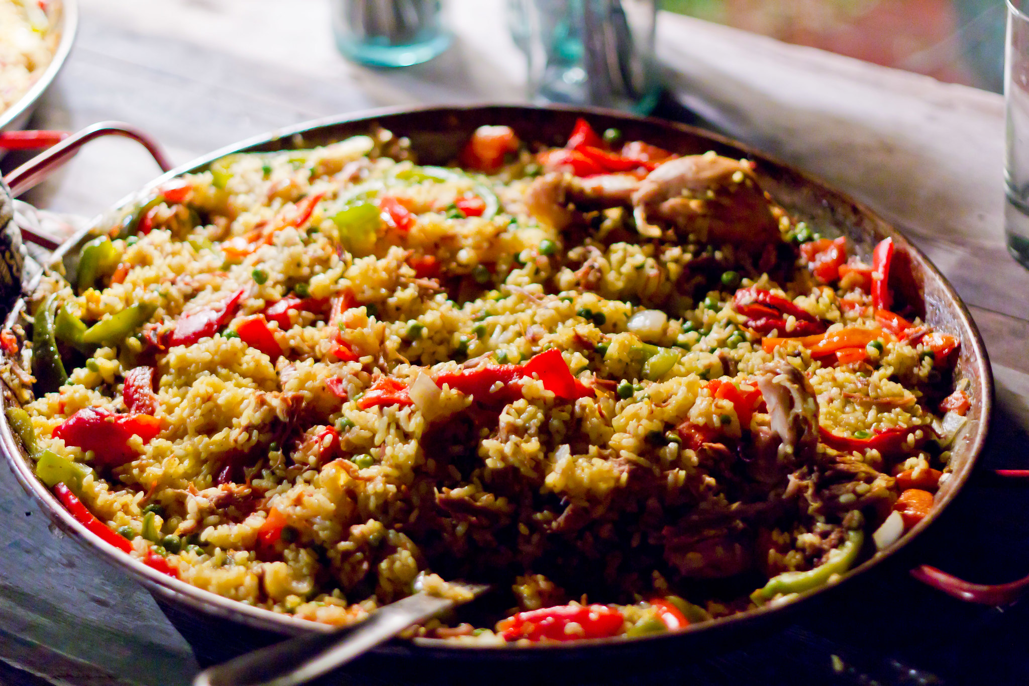 Paella-Style Mushroom and Roasted Red Bell Pepper Rice