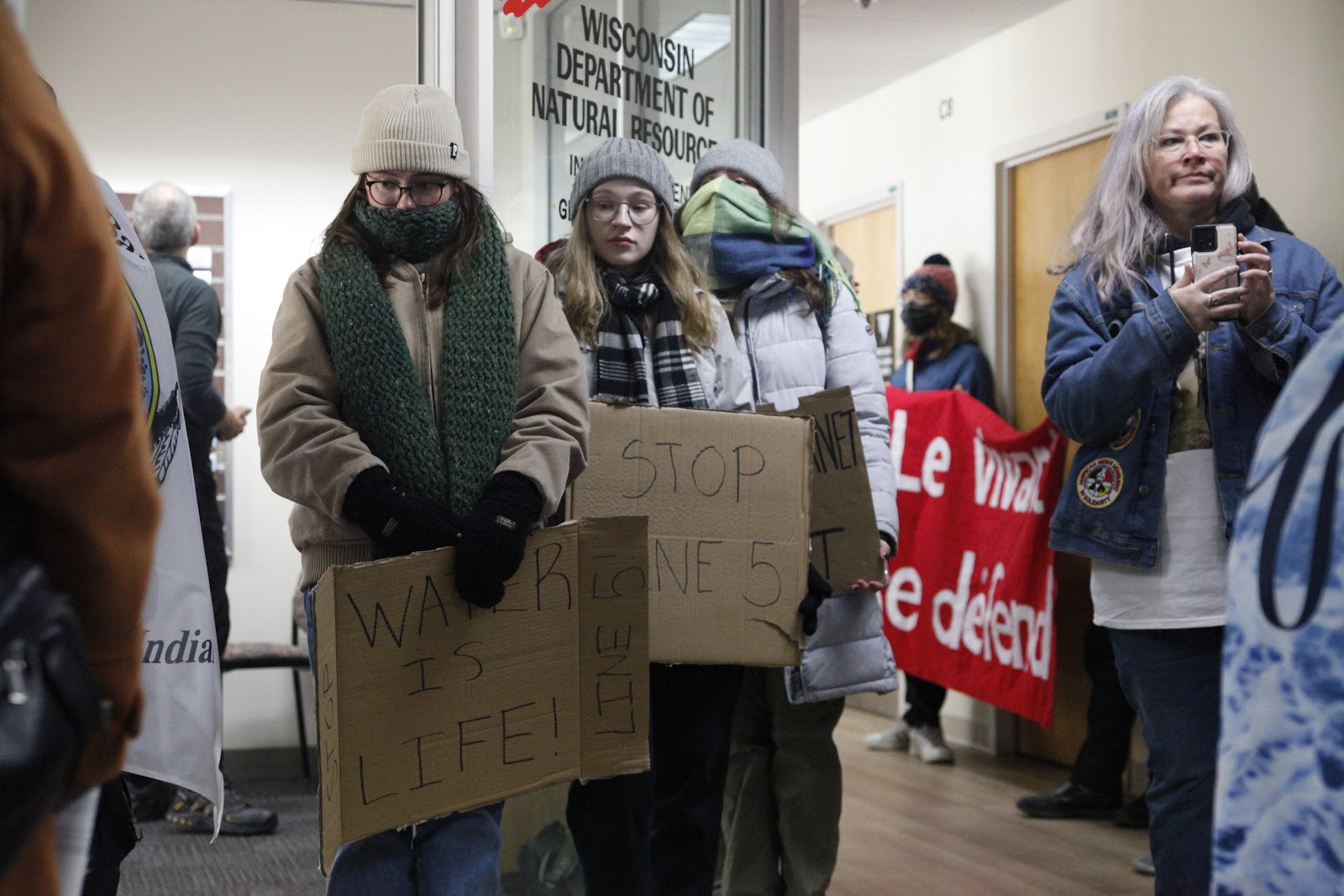 Capitol police arrest 1, escort 3 from DNR building during Line 5 protest