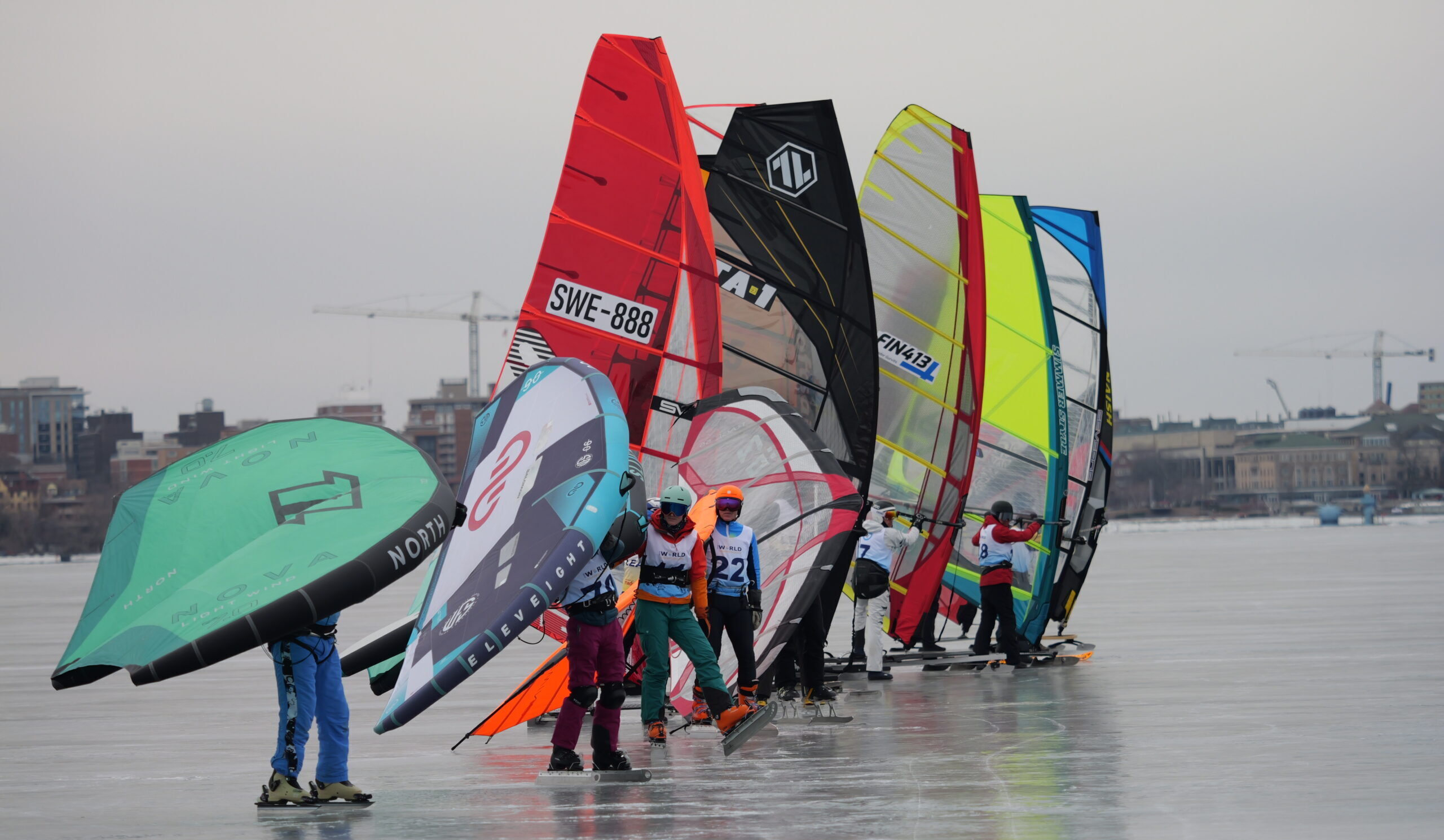 Ice sailing champions meet newcomers on Wisconsin lakes